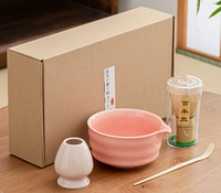 Ensemble de thé japonais classique personnalisé, cuillère en bambou, fouet Chasen, support, bol en céramique, kit Matcha pour la cérémonie du thé Matcha