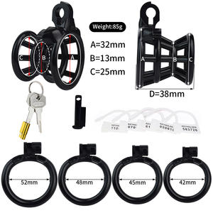 FRRK Negative Keuschheit käfig Sexspielzeug Männliches Set mit 4 Hahnen 3D Kleine Keuschheit geräte Gesperrter Hahn käfig Adult Penis BDSM Set - Product Image 5