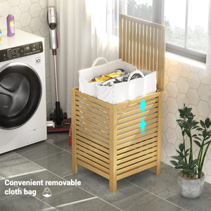 Cesto de Bambú para Baño en Color Marrón Natural, Contenedor de Almacenamiento para Interiores o Exteriores - Product Image 4