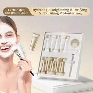 Masque Crème Multi-Peptides Beauty <span class=keywords><strong>Glow</strong></span> 6, Nettoyant Double Action pour les Pores, Nettoyage en Profondeur, Hydratant, Infusion d'Oxygène, Ensemble pour Tous Types de Peaux - Product Image 2