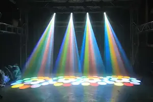 Nouveau 100W 4 pièces effet arc-en-ciel Gobo Led lumière principale mobile pour Disco Club Dj