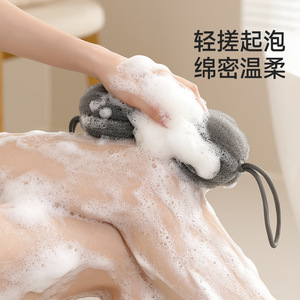 FaSoLa Stretchable Bath Ball Dual Use Foaming Exfoliating Sponge With Rope For Bathing - Product Image 1