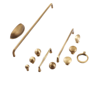 Bronze-colored Handle Brass Light Luxury Retro Trench Coat Cabinet Door Cabinet Drawer Furniture Extended Handle - Product Image 1