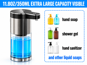 Dispensador de Jabón Automático de Acero Inoxidable 304, Venta al por Mayor de Fábrica, Resistente al Agua IPX5, Recargable, Dispensador de Jabón Eléctrico sin Contacto - Product Image 2