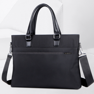 Custom Unisex 15 Inch <strong>Laptop</strong> <strong>Nylon</strong> Soft Briefcase Polyester Lining Lightweight Zipper Closure Waterproof Business Handbag Single - Product Image 1