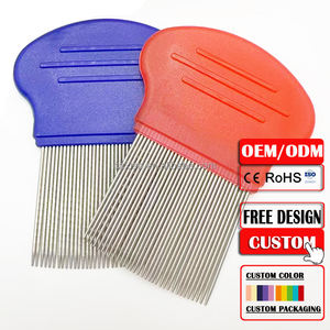 Peigne à poux de tête de protection des cheveux à prix raisonnable élimination physique des poux et des lentes peigne à puces en acier inoxydable sans lentes - Product Image 1