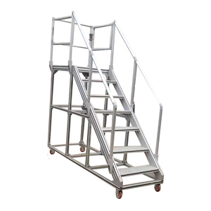 Escalera Industrial Móvil de <span class=keywords><strong>Aluminio</strong></span> Reforzado para Exteriores, Plataforma Plegable Tipo Espiga con Perfil de Extrusión de Aleación de <span class=keywords><strong>Aluminio</strong></span> - Product Image 5