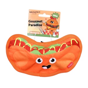 Jouets pour animaux de compagnie croisés résistants aux morsures Simulation sonore à auto-soulagement Jouets pour chiens en PVC Hamburger Fries non pourries pour chiens - Product Image 1