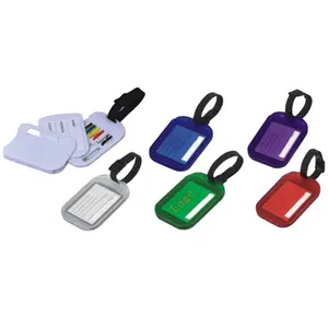 Wholesale 2 in 1 Plastic Travel Clear Waterproof Blank Luggage Tag with Sewing Kit
