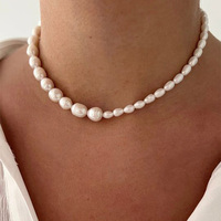 Summer New Boho Freshwater Pearl Handmade Jewelry Custom Fashion Beaded Baroque Pearl Necklace for Women