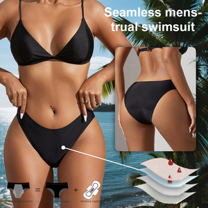 Quelle Fabrik Teen Menstruation Badeanzug Frau Auslaufs icher Heavy Flow 4 Schichten Zeitraum Bade bekleidung Beach wear Period Bade bekleidung - Product Image 2