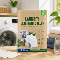 Tablettes de lessive sans plastique, bandes de lavage pratiques pour les voyages, nettoyage en profondeur puissant