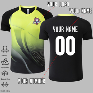 2526 Kaos Latihan Sepak Bola Pria New Jersey Kerah Bulat Cepat Kering Bernapas 1pc/Grup Cetak Digital Nama & Nomor Tim Kustom - Product Image 5