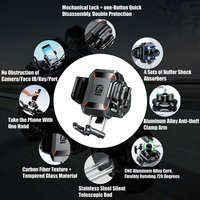 Support de téléphone universel Kewig à dégagement rapide, réglable à 360°, anti-vibration, antivol pour moto et vélo