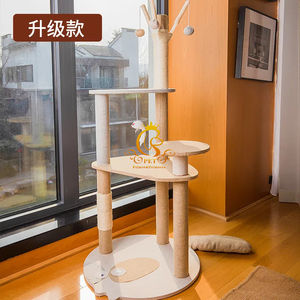 EUR Tour de l'arbre à chat en bois pour intérieur en PET Offre Spéciale avec <span class=keywords><strong>maison</strong></span> en bois pour chat Plateformes modernes de saut à gratter Maisons pour animaux de compagnie Meubles pour chat - Product Image 6