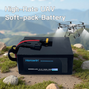 แบตเตอรี่ลิเธียมโพลิเมอร์กำลังสูง Herewin 30000mAh 53.2V 14S สำหรับโดรนพ่นยา AI UAV และอากาศยาน Herewin 53.2V - Product Image 1