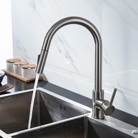 Robinet d'eau chaude et froide AMAXO en acier inoxydable 304, idéal pour les éviers de cuisine et les éviers de buanderie de balcon