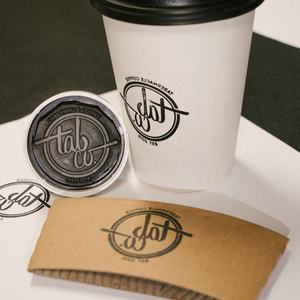 Attrape les yeux de haut niveau sans odeur bizarre logo personnalisé café bulle thé chaud gobelets en papier à double paroi avec manchon - Product Image 4
