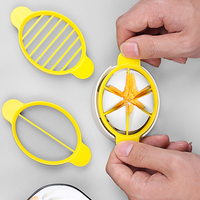 3 en 1 Oeuf Doux Fruits Trancheuse Cutter Multi Fonctionnel Coupe Oeuf Outil Petit Déjeuner Cuisine Décor Pour Cuisine Restaurant Coupe Gadget