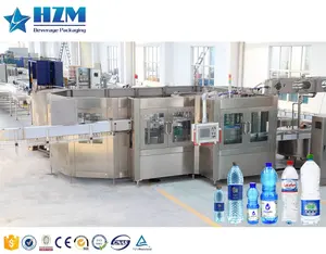 Automatic Plastic Glass PET Bottle Drinking Mineral Sparkling Pure Water Filling Making Bottling Machine