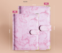 Vente en gros de cahiers marbrés pour journaux planificateurs pour économiser de l'argent classeur à anneaux classeur budgétaire couleur marbre classeur a5 planificateur à anneaux