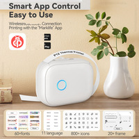 Imprimante d'étiquettes adhésives portable Marklife P12, mini imprimante d'étiquettes, imprimante thermique avec ruban continu