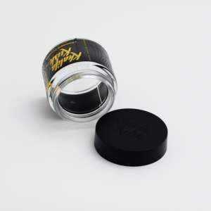 Cannacoast Contenedor de embalaje de vidrio transparente personalizado resistente a los niños para gomitas de hierbas y flores Chocolate con tapa de plástico - Product Image 3