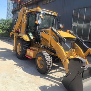 거친 농촌 도로를 위한 운전실과 전지형 아웃리거 굴착기가 포함된 4WD 휠 디젤 백호 로더 굴삭기 로더가 인기 상품 - Product Image 5