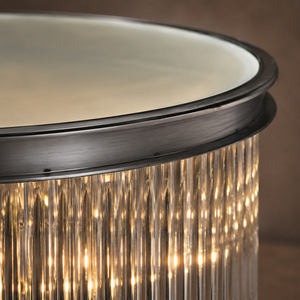 Luxury Crystal Glass Nightstand With Built In Light For Home Furniture - Product Image 2