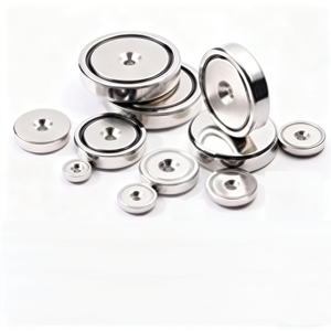 Aimant en pot NdFeB JDM Vietnam, aimant permanent, trou fraisé, aimant industriel D25mm, service de découpe - Product Image 1