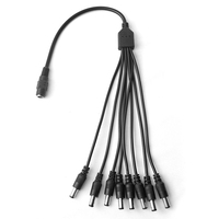 Adaptateur secteur AC 100-240V vers DC 12V 8A avec câble séparateur d'alimentation 1 à 8 pour système de caméra de sécurité, accessoires adaptateur 12v