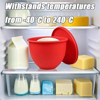 Pelapis Mangkuk Mixer Silikon Lipat untuk Mixer Stand Tilt Head 5 Quart, Sisipan Lipat dengan Tutup, Aksesori Memanggang Hemat Ruang