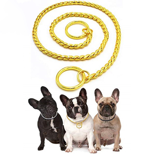 Strong Chrome Metal Chain Dog Show Leash Adjustable Snake P Chock <strong>Training</strong> Heavy Collars Pet <strong>Lead</strong> - Product Image 3