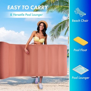 Pool Float Lounger Recliner Large Floating <b>Chair</b> & Backrest Durable Water Float Tanning Lounge With Fabric <b>Cover</b> - Product Image 5