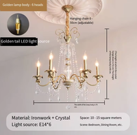 Luxe Cristal De Mariage Banquet Salle Villa LED Bougie Pendentif Lampe pour Haut De Gamme Restaurant Princesse Chambre Lustre Lumière