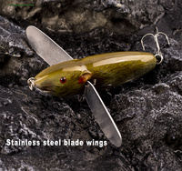 Leurre de surface Ybo-ABS Popper pour la pêche au bar, au brochet, au musky, au saumon, à la carpe et à la perche - Leurre dur à grincement pour la pêche en rivière, en lac, en mer et en bateau