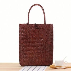 Sac à main en paille naturelle à bandoulière pour femme, style pastoral, idéal pour les vacances d'été 2024, sac de plage pour femme - Product Image 5