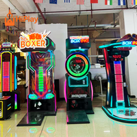 Máquina de Boxeo LED Comercial, Operada con Monedas, Máquina de Arcade para Medir la Fuerza de Puñetazos, para Centros Comerciales y Salas de Juegos