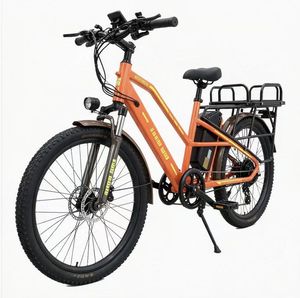Vélo cargo électrique 48V, cadre en alliage d'aluminium, moteur roue arrière, double batterie lithium 15Ah+15Ah, frein à disque, vélo utilitaire 26 pouces - Product Image 5