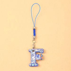 Llavero de resina con ojo turco azul y letras del alfabeto, con tortuga marina, estilo bohemio, para decoración de bolsos, venta al por mayor - Product Image 4