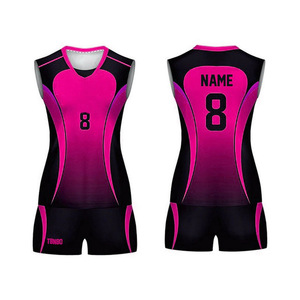 Venta al por mayor de uniformes de voleibol para niñas, diseña tu propia camiseta de voleibol, camiseta de tenis en blanco de manga corta para equipos deportivos - Product Image 2