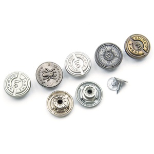 กระดุมโลหะผสมสังกะสีแบบแฟนซี ขนาด 15 มม. 17 มม. รับทำโลโก้ กระดุมเงินสำหรับเสื้อผ้า กางเกงยีนส์ - Product Image 6