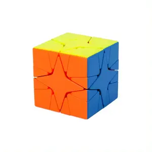 MOYU Polaris Magic Cubo不規則な形のデザインアンチデプレッションブレインティーザー3Dステッカーレスパズルマジックキューブ