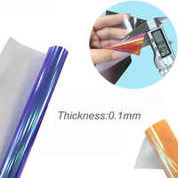 Échantillon gratuit de film holographique PU, vinyle holographique laser pour transfert thermique à haute température pour vêtements