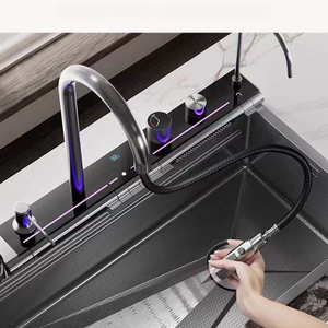 Fregadero <span class=keywords><strong>de</strong></span> Cocina Digital en relieve <span class=keywords><strong>de</strong></span> acero inoxidable 304 <span class=keywords><strong>de</strong></span> <span class=keywords><strong>ballena</strong></span> <span class=keywords><strong>azul</strong></span>, fregadero <span class=keywords><strong>de</strong></span> <span class=keywords><strong>una</strong></span> sola ranura en relieve, nano lavado <span class=keywords><strong>de</strong></span> verduras - Product Image 2