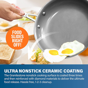 High Quality Ceramic Coated <b>Pots</b> <b>And</b> <b>Pans</b> Stainless Steel Handle 10-Piece Aluminum Cookware Set - Product Image 3