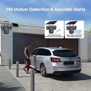 نظام كاميرا أمان V380pro ثلاثية العدسات تعمل بالطاقة الشمسية مع واي فاي/4G LTE وإنذار حركة بالأشعة تحت الحمراء وشاشة ثلاثية - Product Image 5