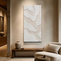 Peinture à l'huile en relief 3D abstraite 100% faite à la main, encadrée, style Wabi-sabi, art mural sur toile pour la décoration d'hôtel, de bureau et de maison, directement de l'usine