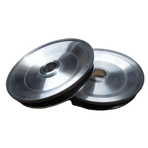 Poulie en aluminium avec revêtement en caoutchouc noir - Product Image 1