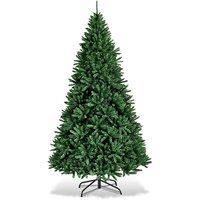 Arbre de Noël artificiel en PVC vert géant commercial de 9 pieds avec support en métal à 3594 embouts